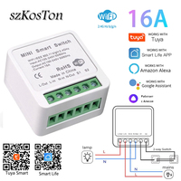 Tuya Smart domu 16A 2-Way WiFi inteligentny przełącznik moduł DIY LED światła zegar sterowanie głosem Homekit dla Alexa Google Alice SmartLife 1